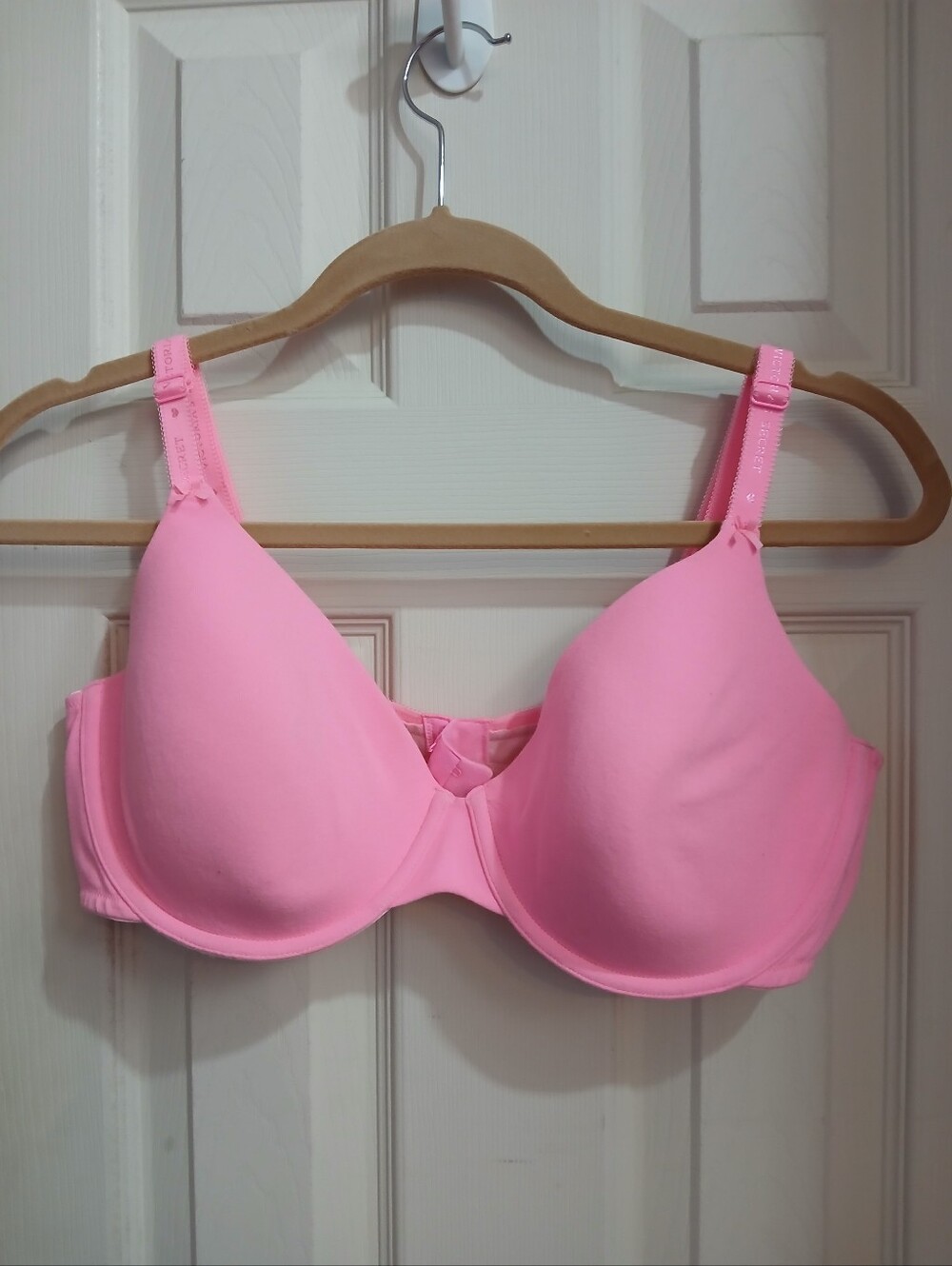Y2K Victoria's Secret Cotton Lingerie Lined Perfect Coverage Bra Size 38D Neon